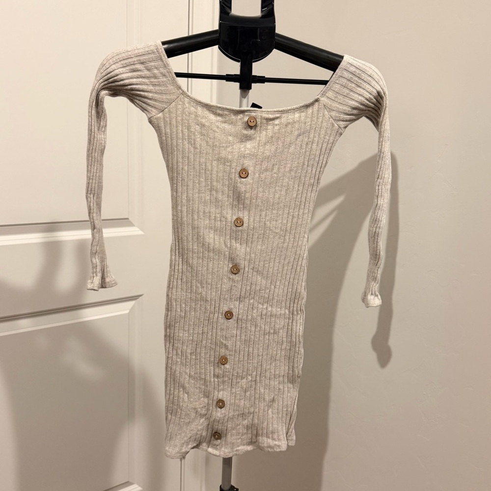 Windsor Ribbed Knit Off-Shoulder Top in Cream